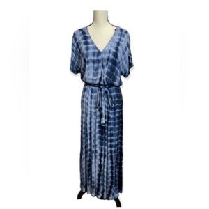 Tie dye wrap dress
